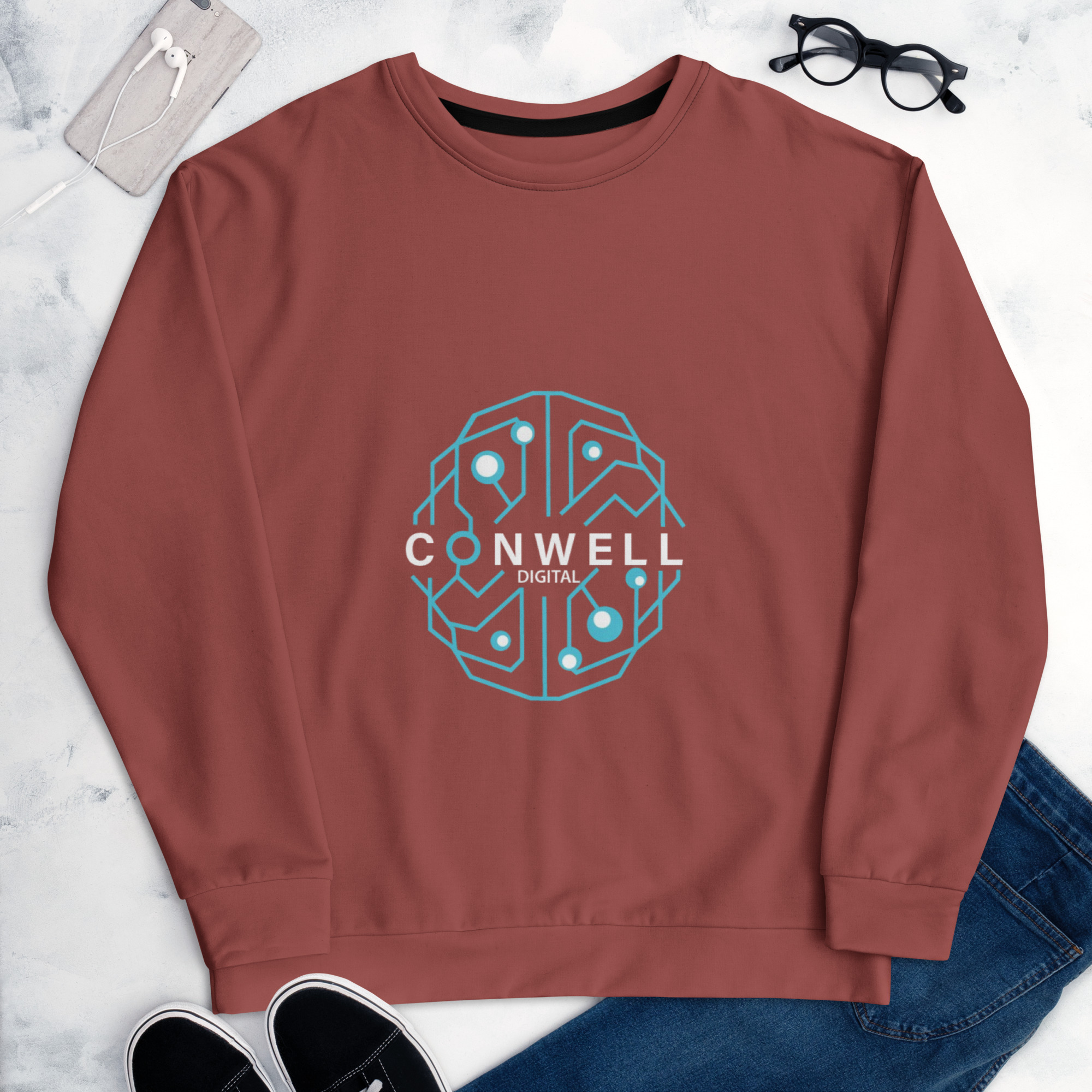 Red Conwell Unisex Sweatshirt - Image 38